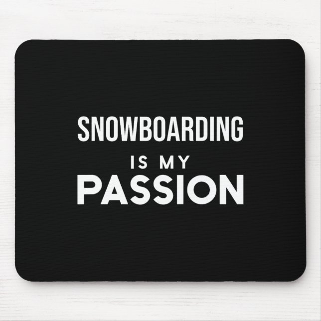 Tapis De Souris Funky Snowboard Snowboard Snowboard Est Mon (Devant)