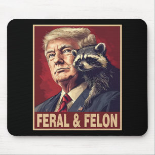 Tapis De Souris Funky Trump Raccoon Feral Et Felon 4 juillet Pa