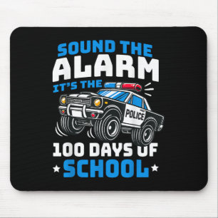 Tapis De Souris Funny 100th Day Of School Police Voiture 100 Jours