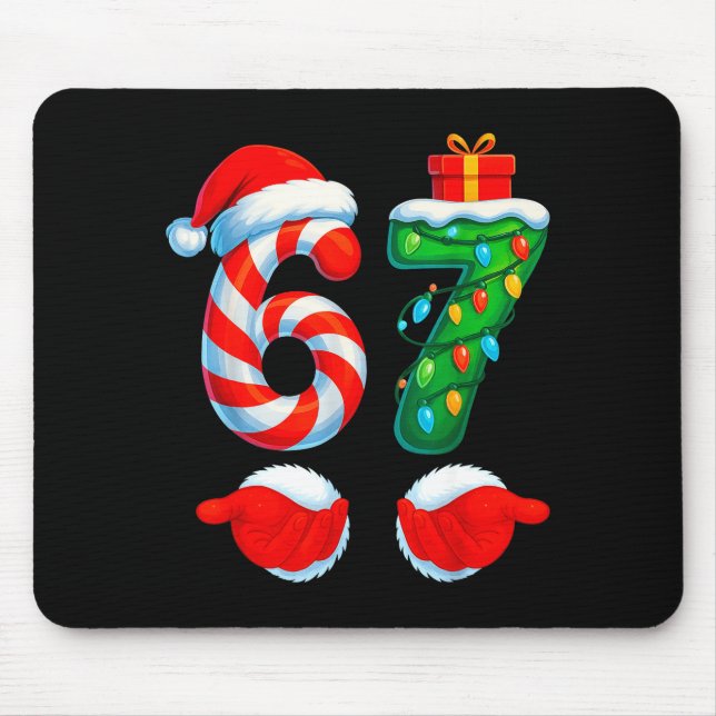 Tapis De Souris Funny 67 Christmas 6 7 Six Seven Meme Kids Men Boy (Devant)
