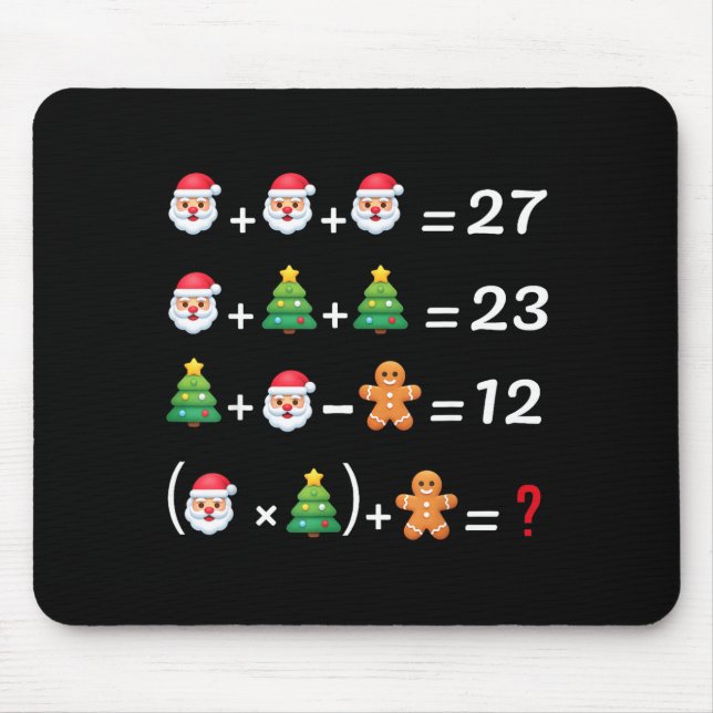 Tapis De Souris Funny 67 Meme Christmas Math Teacher Santa Six Sev (Devant)