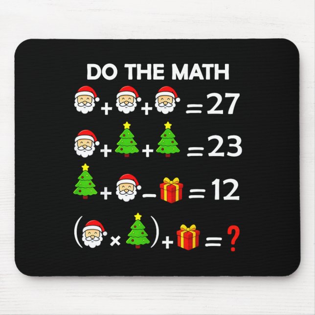 Tapis De Souris Funny 67 Meme Christmas Math Teacher Santa Six Sev (Devant)