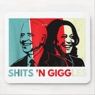 Tapis De Souris Funny Anti Biden Harris Shits'n Giggles Politique