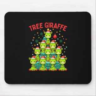 Tapis De Souris Funny Arbre de Noël Giraffe Giraffes de vacances S