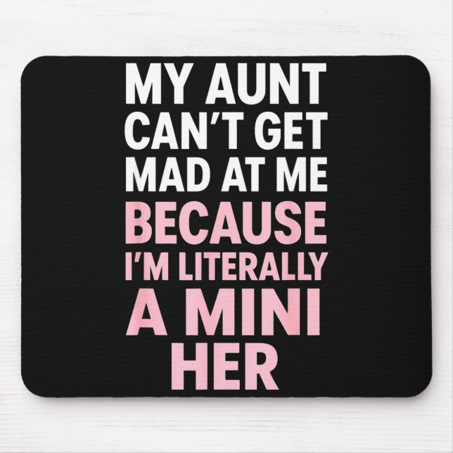 Tapis De Souris Funny Aunt Niece Mini Her Matching Family Quote  (Devant)