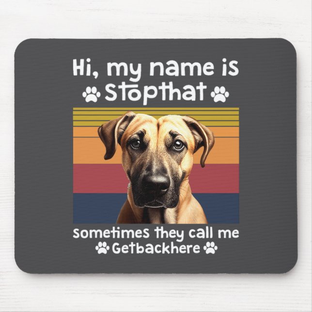 Tapis De Souris Funny Black Mouth Cur Dog Saying  (Devant)