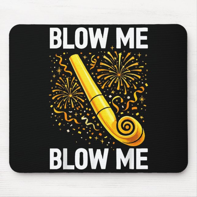 Tapis De Souris Funny Blow Me Kiss Me Happy New Year Couple Matchi (Devant)