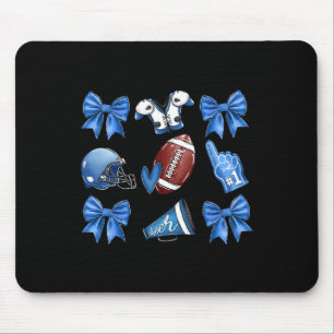 Tapis De Souris Funny Blue Cheer Jour de match de football Coquett