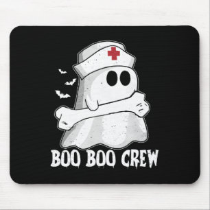 Tapis De Souris Funny Boo Crew Nurse Shirt Nurse Ghost Women Hallo