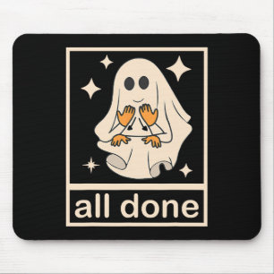 Tapis De Souris Funny Boojee Ghost All Done Slp Thérapie vocale Ha