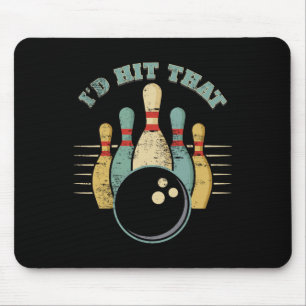 Tapis De Souris Funny Bowling Vintage j'irais bien là-dessus Funny