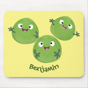 Tapis De Souris Funny Brussels sprouts légumes caricature