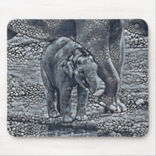 Tapis De Souris funny bubble elephant baby