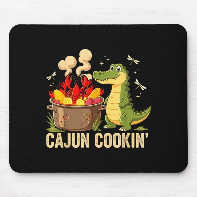 Tapis De Souris Funny Cajun Louisiana Boil Alligator Crawfish Mard (Devant)