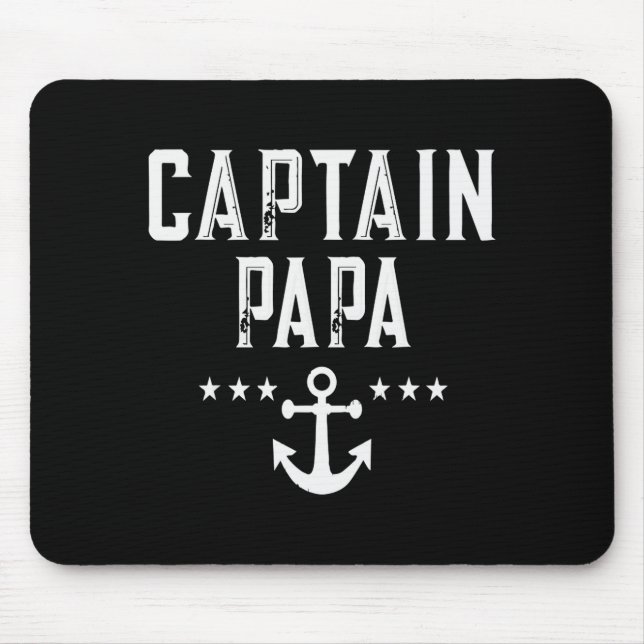 Tapis De Souris Funny Captain Papa Anchor Design  (Devant)
