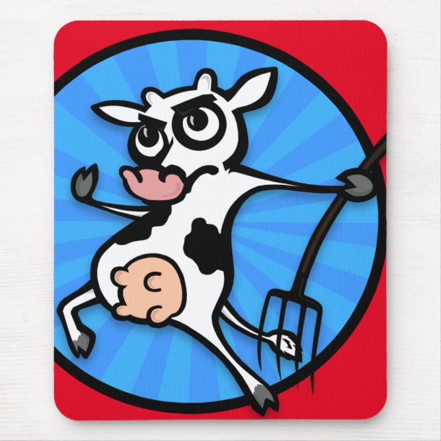 TAPIS DE SOURIS FUNNY CARTOON VACHE MOUSE PAD (Devant)