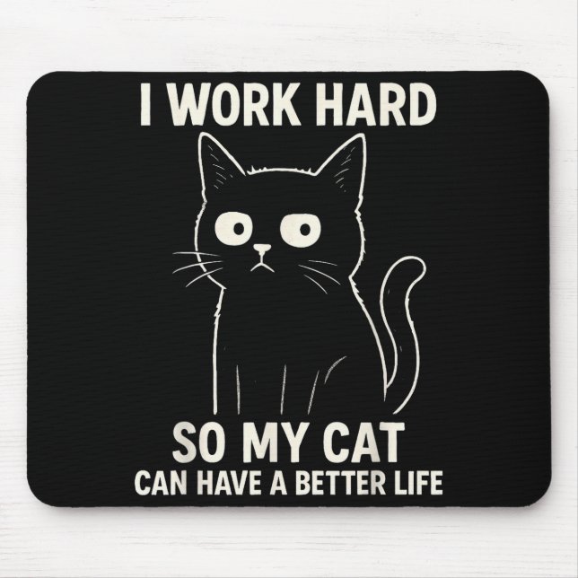 Tapis De Souris Funny Cat Graphic Tee Men Women Coworker Meme Humo (Devant)