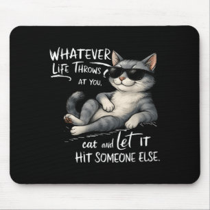 Tapis De Souris Funny Cat Shirt Drôle Citation Tee - shirts Graphi