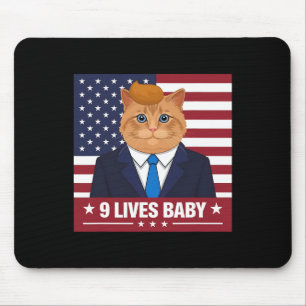 Tapis De Souris Funny Chat Trump 9 Lives Baby Funny Vote For Trump