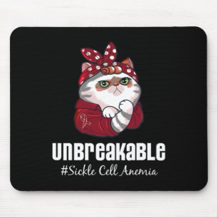 Tapis De Souris Funny Chat Warrior Unbreakable Anémie de la faucil