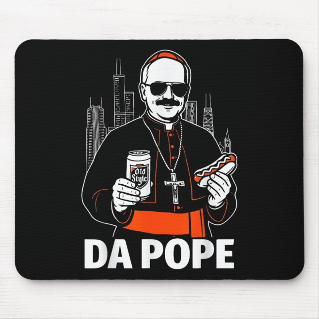 Tapis De Souris Funny Chicago Pope Leo Xiv Graphic (Devant)