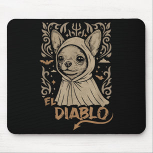 Tapis De Souris Funny Chihuahua El Diablo.Little Devil Retro Hallo