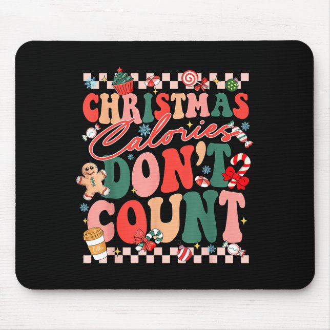 Tapis De Souris Funny Christmas Calories Don't Count Xmas Cookie  (Devant)