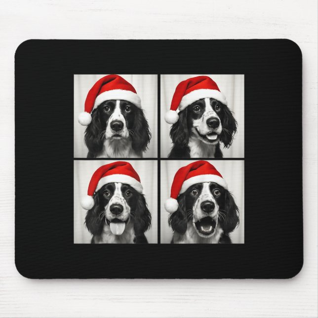 Tapis De Souris Funny Christmas English Springer Spaniel Santa Pho (Devant)