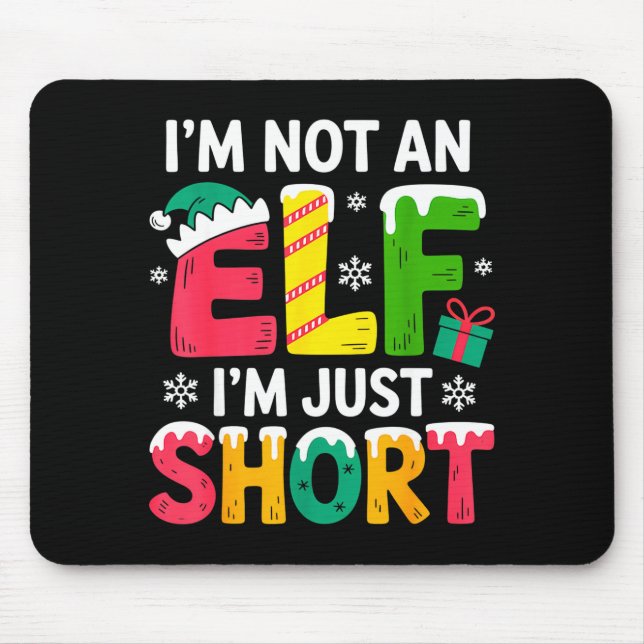 Tapis De Souris Funny Christmas Family Pajamas I'm Not An Elf I'm  (Devant)