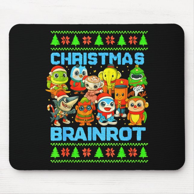 Tapis De Souris Funny Christmas Italian Brain Rot Italian Brainrot (Devant)