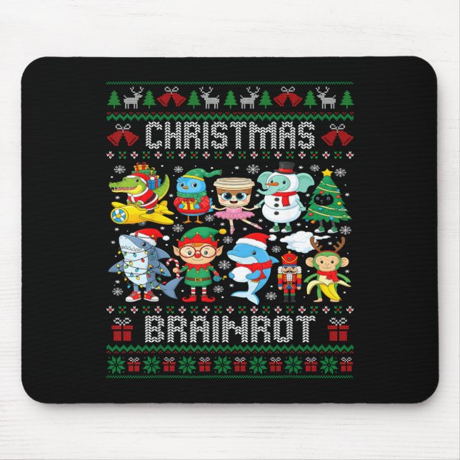 Tapis De Souris Funny Christmas Italian Brain Rot Italian Brainrot (Devant)