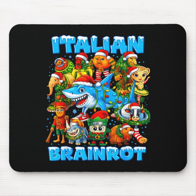 Tapis De Souris Funny Christmas Italian Brain Rot Italian Brainrot (Devant)