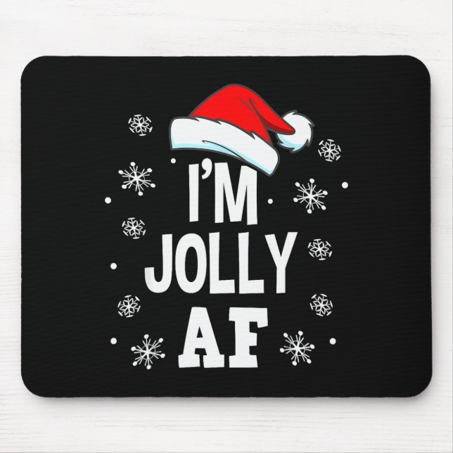 Tapis De Souris Funny Christmas Naughty Adults Pajama, Santa I'm J (Devant)