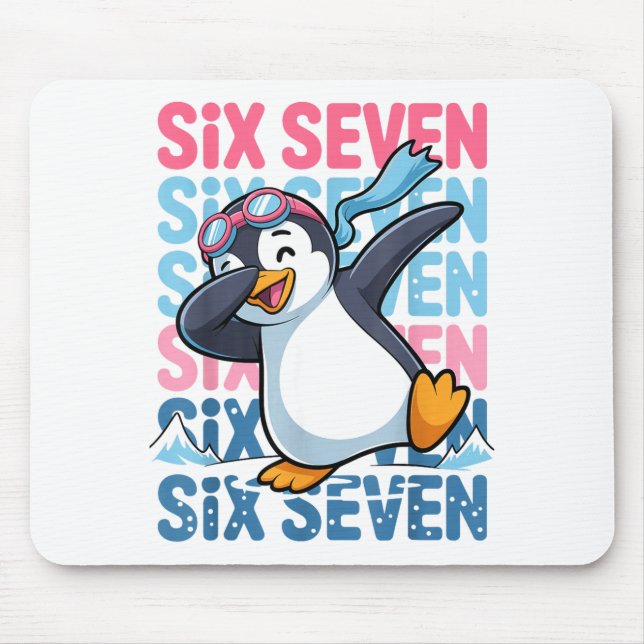 Tapis De Souris Funny Christmas Penguin Dabbing Xmas Dab Six Seven (Devant)