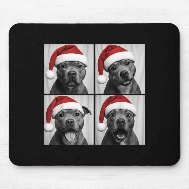 Tapis De Souris Funny Christmas Staffordshire Bull Terrier Santa P (Devant)