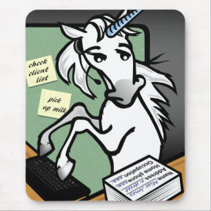 TAPIS DE SOURIS FUNNY CLERICAL UNICORN MOUSE PAD