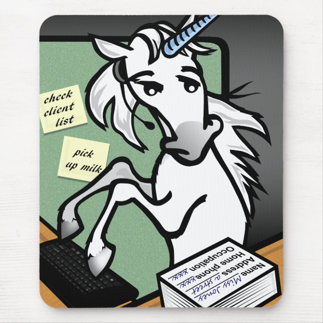 TAPIS DE SOURIS FUNNY CLERICAL UNICORN MOUSE PAD (Devant)