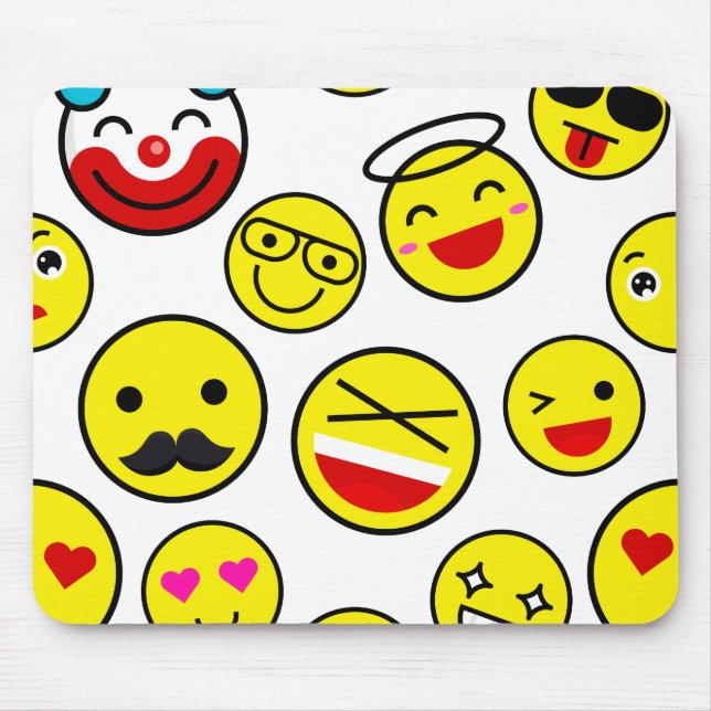 Tapis De Souris funny clown emojis (Devant)