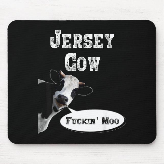 Tapis De Souris Funny Cow Shirt New Jersey Cow Lover Farm Animal R (Devant)