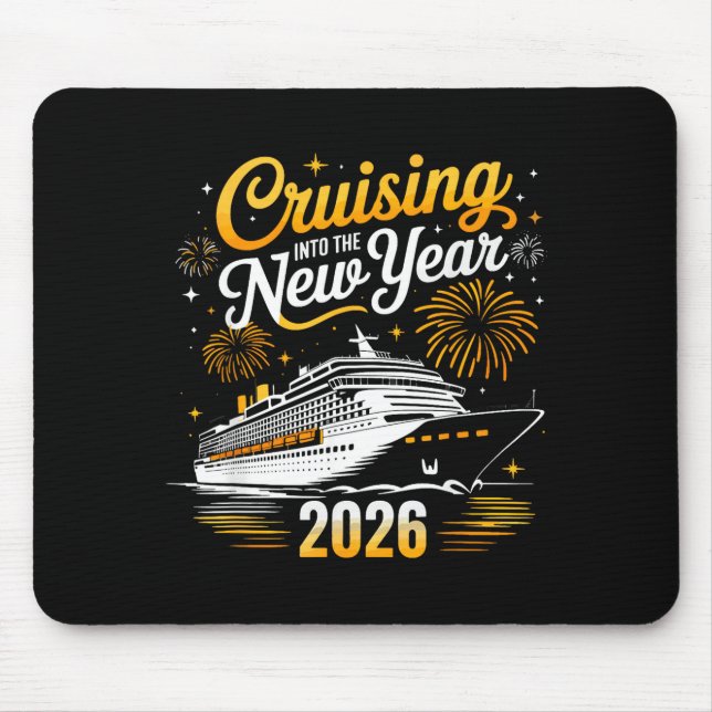 Tapis De Souris Funny Cruising Into 2026 New Year Matching Family  (Devant)