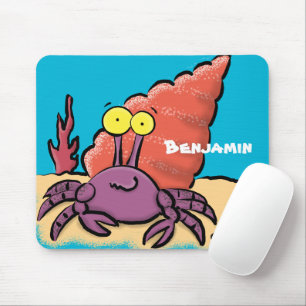 Tapis De Souris Funny cute purple cartoon hermit crab