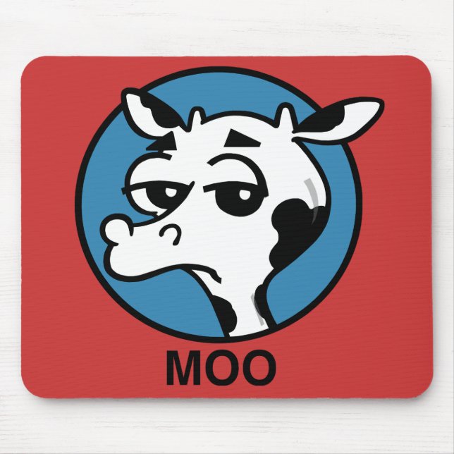 TAPIS DE SOURIS FUNNY DESIGN MOO COW MOUSE PAD (Devant)