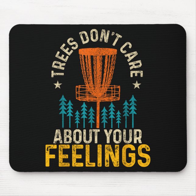 Tapis De Souris Funny Disc Golf Apparel Co. Les arbres de Disc Gol (Devant)
