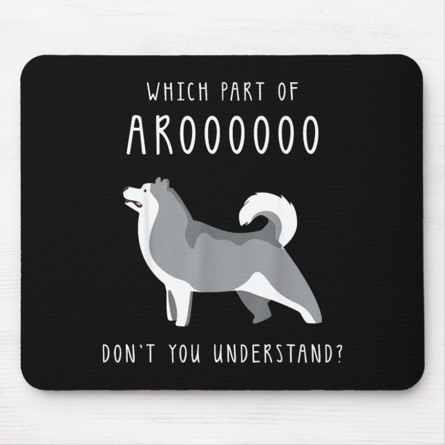 Tapis De Souris Funny Dog Husky Mom Cut For Girls And Women - Whic (Devant)