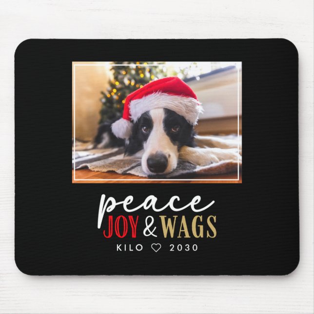 Tapis De Souris Funny Dog Lover Christmas Photo Cute D  (Devant)