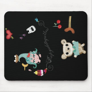 Tapis De Souris Funny Doll ours monstre hurler de cerises osseux d