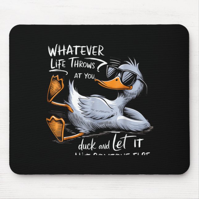 Tapis De Souris Funny Duck Graphic Tee Men Women Funny Quote  (Devant)