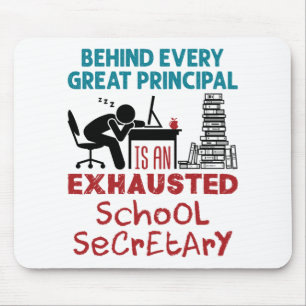 Tapis De Souris Funny Exhausted School Secretary Appreciation