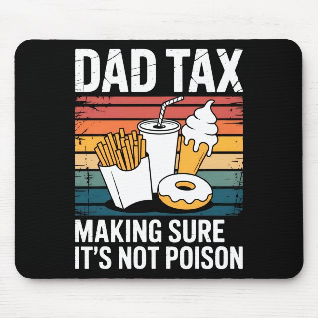 Tapis De Souris Funny Fast Food Ison Tester Gift Retro Dad Tax  (Devant)