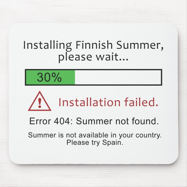Tapis De Souris Funny Finlandais mousepad d'été (Devant)